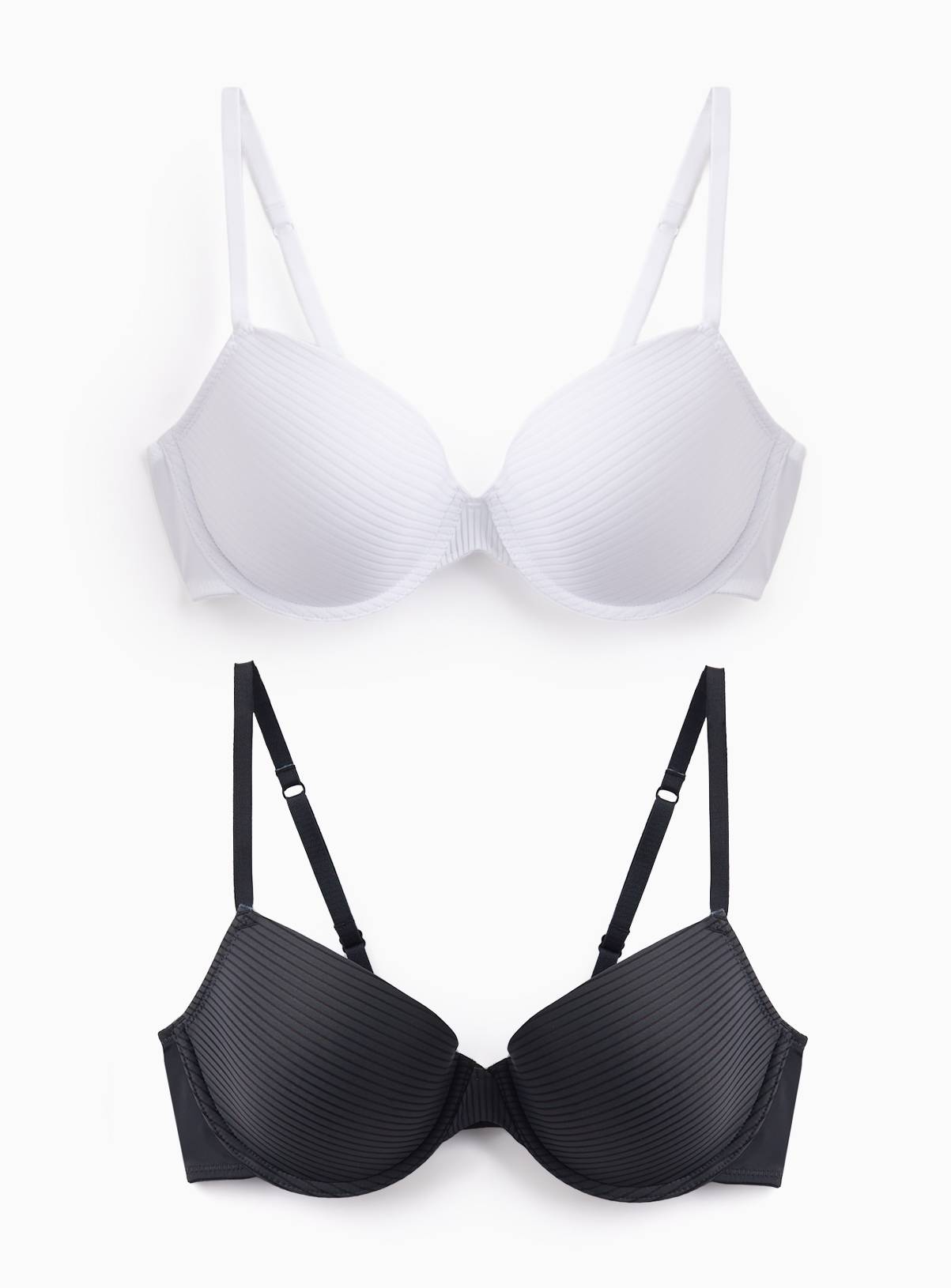 Stripe Mesh T-Shirt Bras 2 Pack  32DD - Image 1